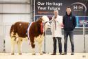 Shane and Paul McDonald with their record-breaking heifer, Coolcran Heidi.