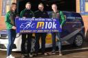 Pictured at the launch of the Enniskillen 10K are: Erica Johnston, Gareth Reihill, Connor Byrne (Modern Tyres) and Ian Birney.