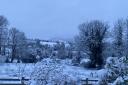 Heavy snow pictured in Enniskillen, Co Fermanagh, this morning.