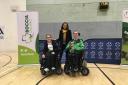 Niamh Dumphy  Dublin runner up Miriam Malone CEO Paralympics Ireland and William Graham Irish BC1 Boccia Champion
