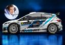 INSET: Jon Armstrong and the an M-Sport Ford Fiesta Rally2 he will be driving in the 2024 ERC.