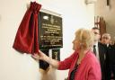 The commemorative plaque was unveiled by Mrs Sylvia Noble, wife of the late Sergeant Albert Johnston Noble.