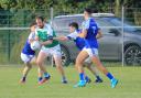 Sean Quigley trying to retain possession under pressure