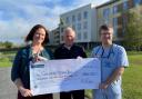 Pictured at the cheque presentation from left to right are: Dr Shelley McKeown, Clinical Neuropsychologist; Paul Ralph and Dr Brian Gallen, Consultant Physician