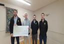 Pictured at the presentation are (from left)  David West NFU, Iain Kennedy AC, Paddy Keaney and Grahame Elliott NFU.