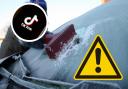 A car de-icing hack from TikTok involving a carrier bag of hot water has been judged to be bad advice by a motoring expert