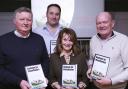 Pictured at the launch of the book, 'Boatman For Mountbatten', are Nevin Brown, Advocacy Case Worker, South East Fermanagh Foundation (SEFF); Kenny Donaldson, Director of Services, SEFF; Mary Hornsey, mother of teenager Paul Maxwell, to whom the