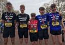 Jamie McDonnell, Frank Buchanan, Piaras Toner, Tiarnan McManus and Harry McKenzie who took part in the London Mini Marathon last weekend.