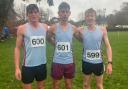 St. Michael’s Ben Warnock, Frank Buchanan and Jamie McDonnell who competed in the senior race.