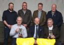 Prizewinners in Fermanagh Grassland Club's 2023 Barenbrug Uk Ltd. sponsored silage competition: (front, from left) John Egerton, who received the Hermon Cup on behalf of his son, William; William Johnston, judge for the competition; Bertie Elliott,
