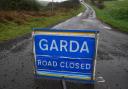 File photo of a Garda road closed sign.