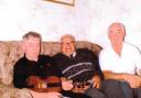 Sean McAloon, Sonny McDermott and Tommy McDermott: the founders of the first branch of Comhaltas Ceoltoiri Eireann in Northern Ireland, in 1954.