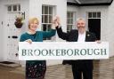File photo from 2016 of Hazel Gardiner, Principal of Brookeborough Controlled Primary School, and Dermot Finlay, Principal of St. Mary’s Primary School, upon the then green light being given to the Brookeborough Shared Education Campus.