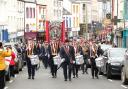 Members of the ABOD organisation on parade in Enniskillen.
