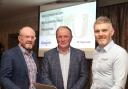 Dr. Ryan Law (right), an animal nutritionist with Anupro, and guest speaker at Fermanagh Grassland Club, with William Johnston, Club Secretary and Robin Clements, Chairman.