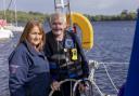 The late Martin Ansfield pictured with wife, Jennifer, during a 24-hour sail that he completed for two worthwhile charities last year.
