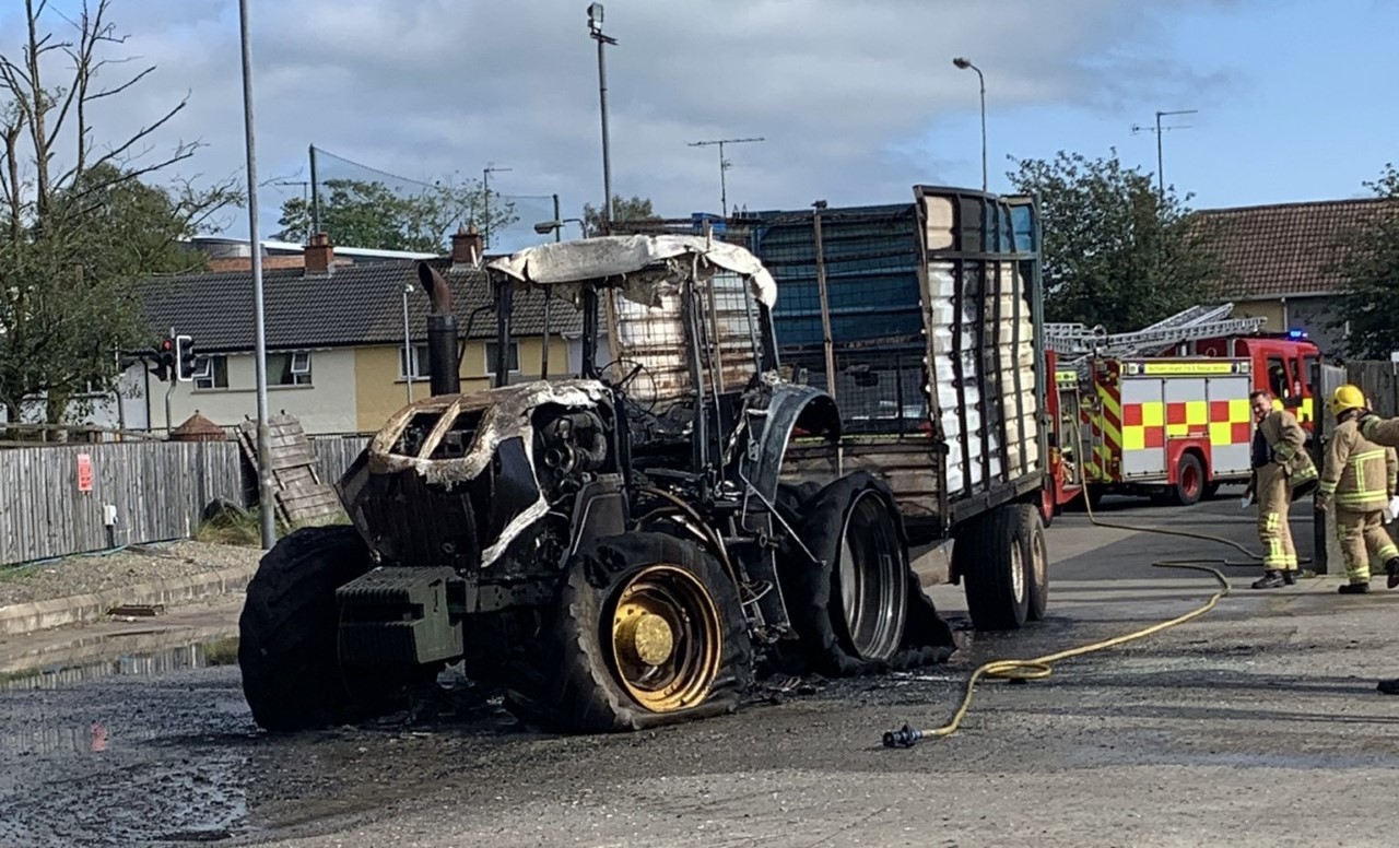 Firefighters tackle tractor fire in Tyrone