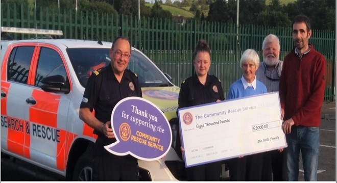£8,000 cheque presented to The Community Rescue Service