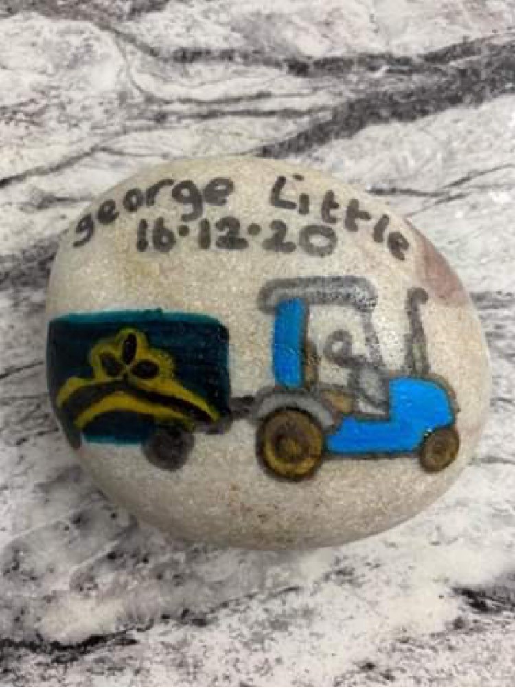 A stone in memory of George Little, Lisbellaw