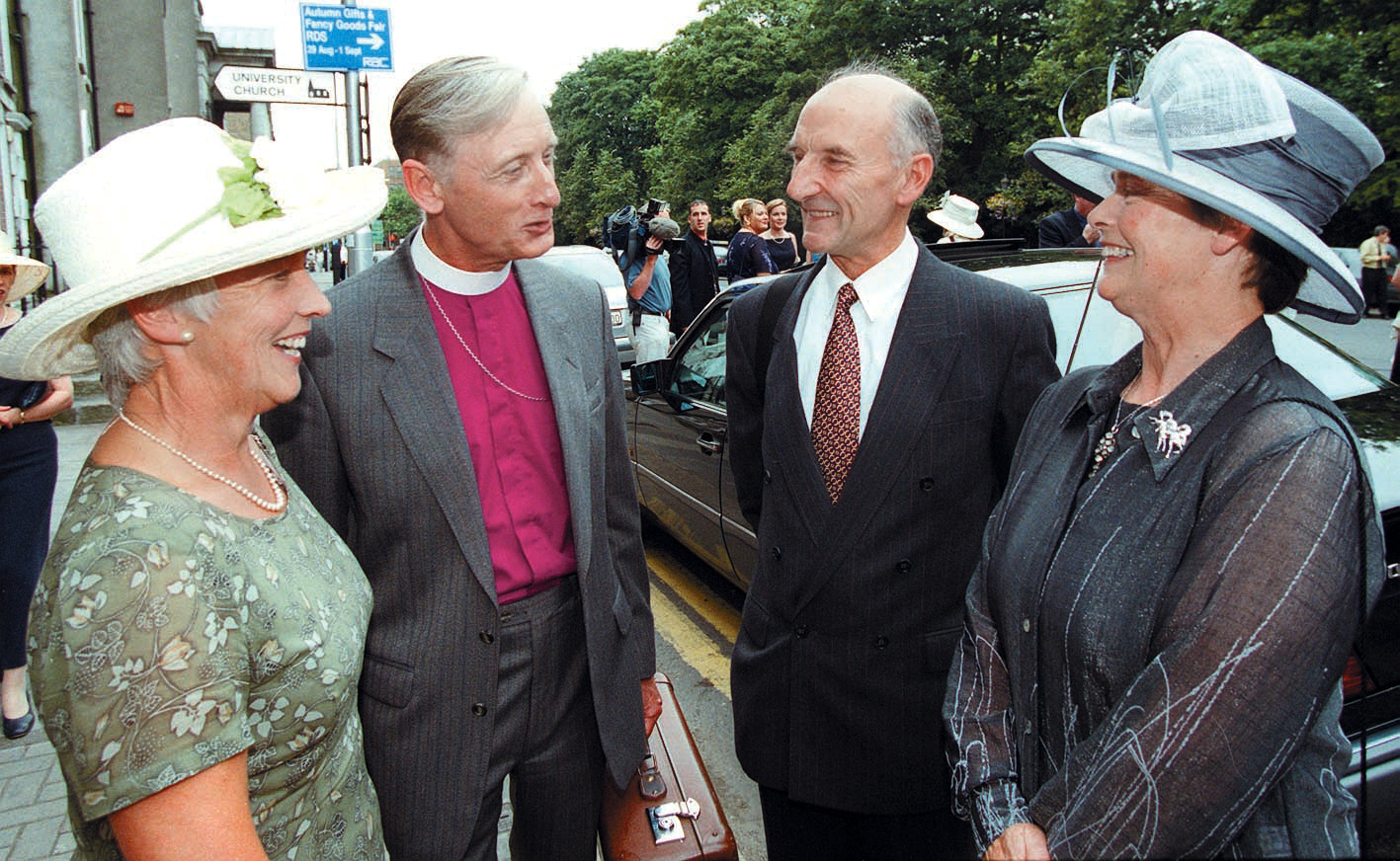Bishop of Clogher, The Right Revd Brian Hannon (second left), with his wife Maeve, (right), with friends Sam and Marie Morrow. © picture by John McVitty - 07771987378 ©