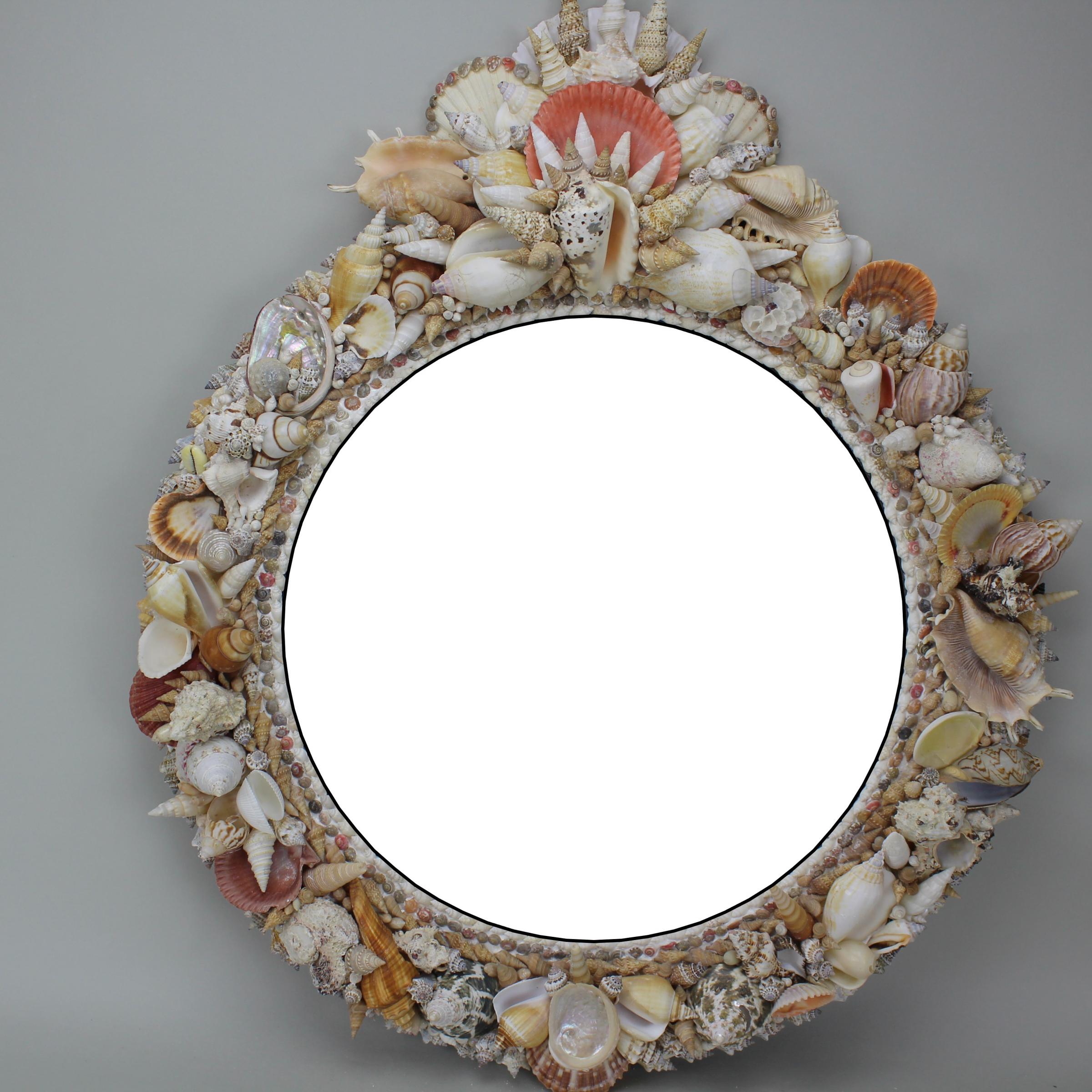 Indian summer mirror with colourful orange accents.