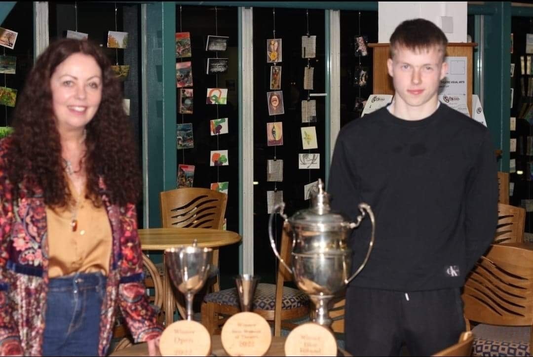 Representatives from Butt Drama Circle, the big winners of this year's Enniskillen Drama Festival.