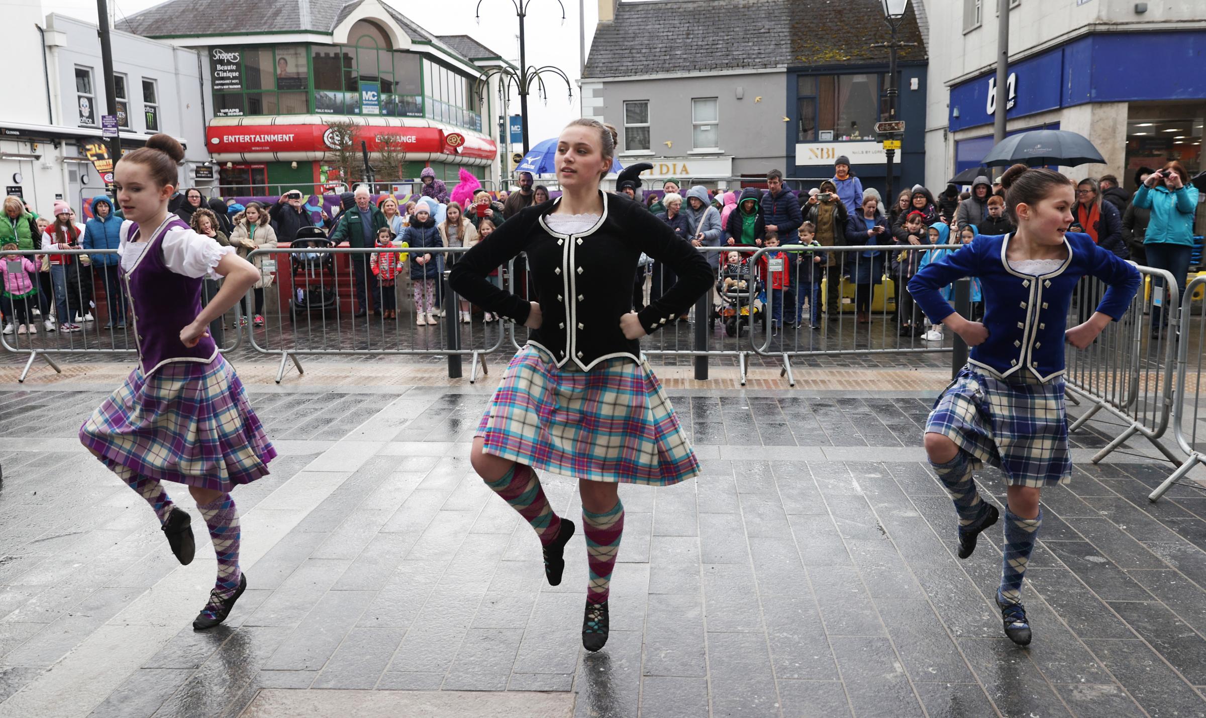 Erne Highland Dancer, performing on St.Patricks Day, in Enniskillen.