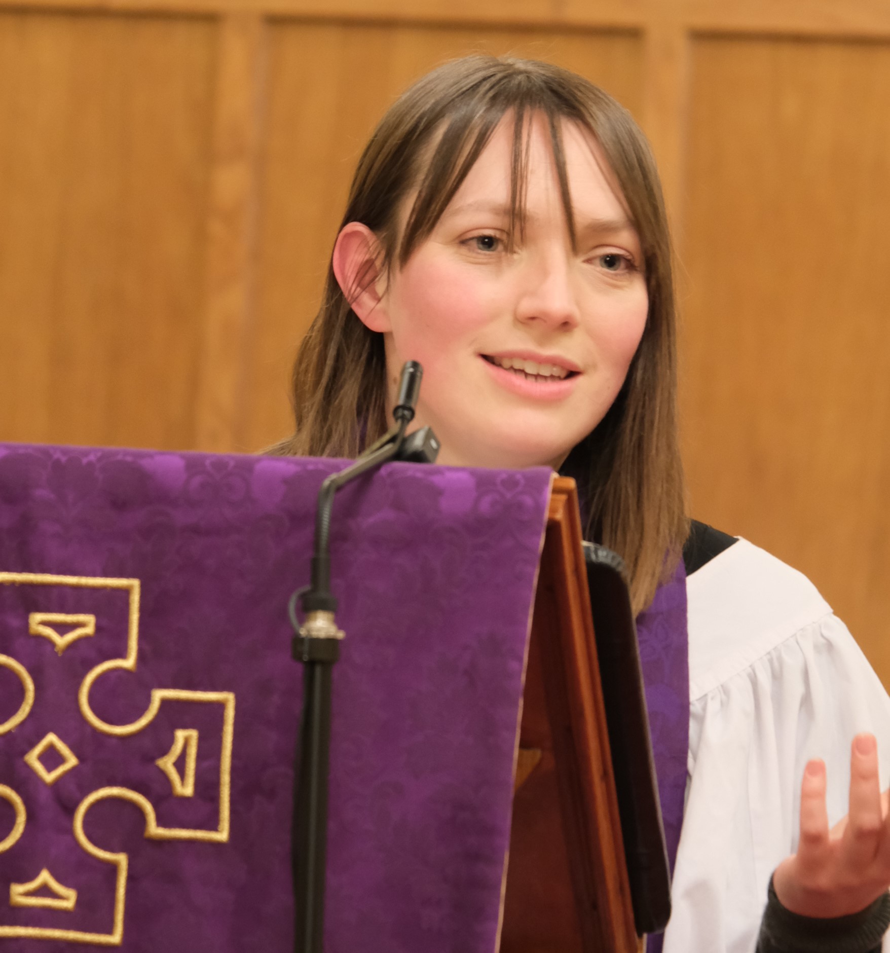 Revd Rebecca Guildea speaking during the Service of Institution. 