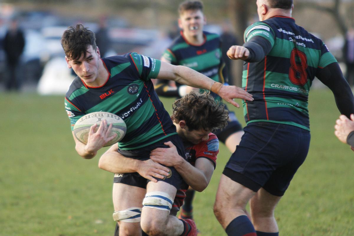 Calum Smyton in action against Armagh 2ndXV during their last encounter in November