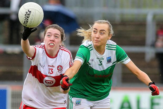 Derry’s Clodagh Moore and Fermanagh's Molly McGloin