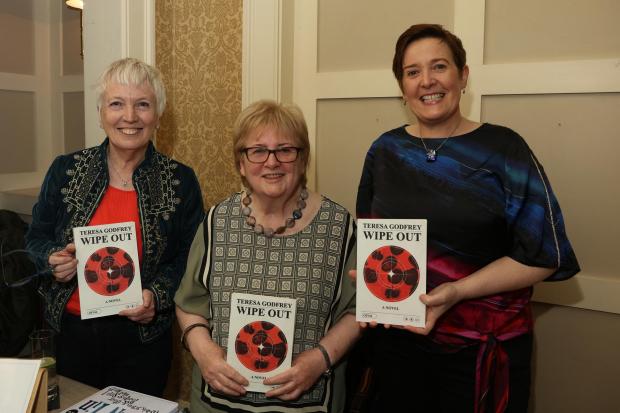 Author Teresa Godrey with Chris Campbell and Trish Bennet who both performed at her book launch.