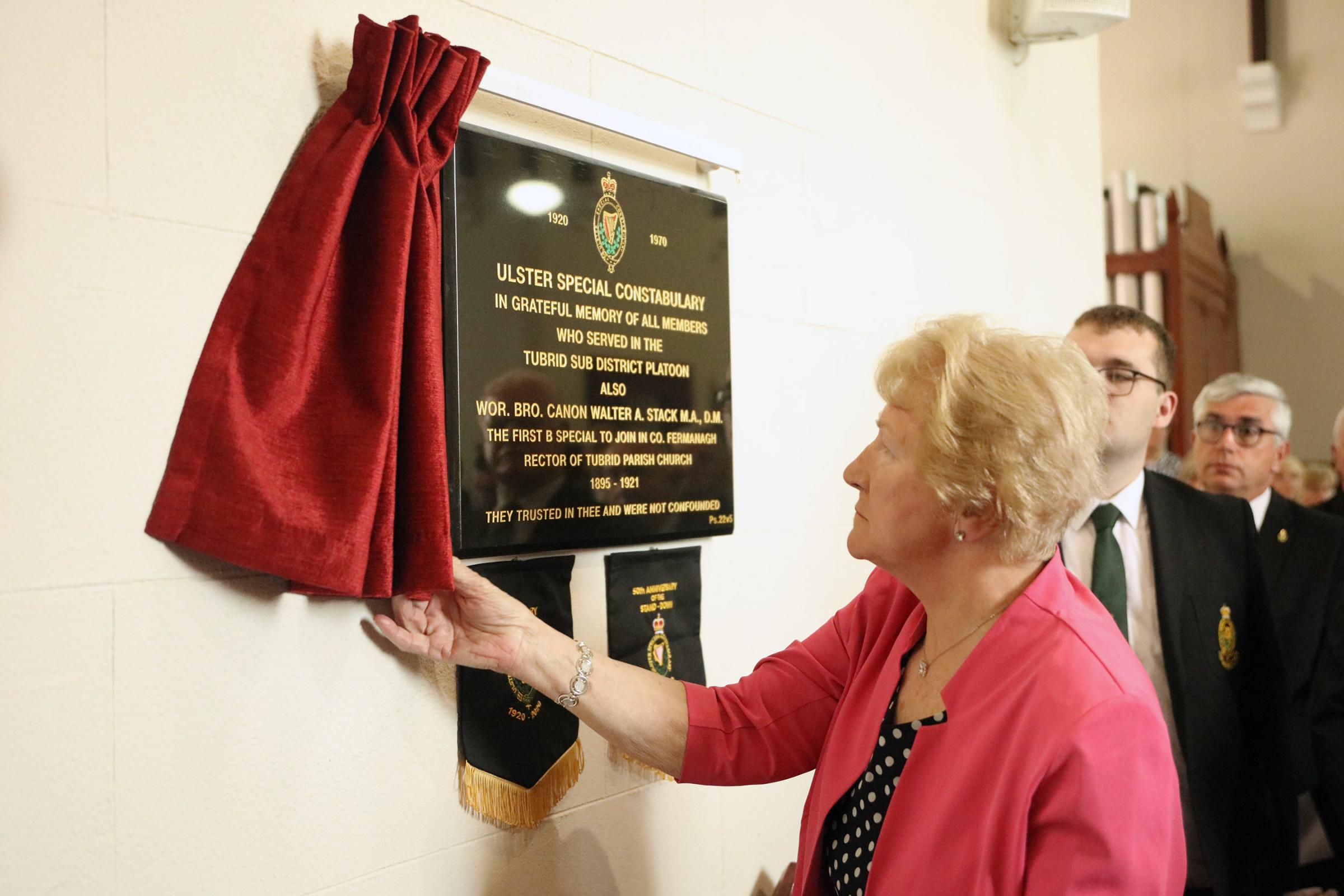 New plaque in Fermanagh commemorates role of Ulster Special Constabulary