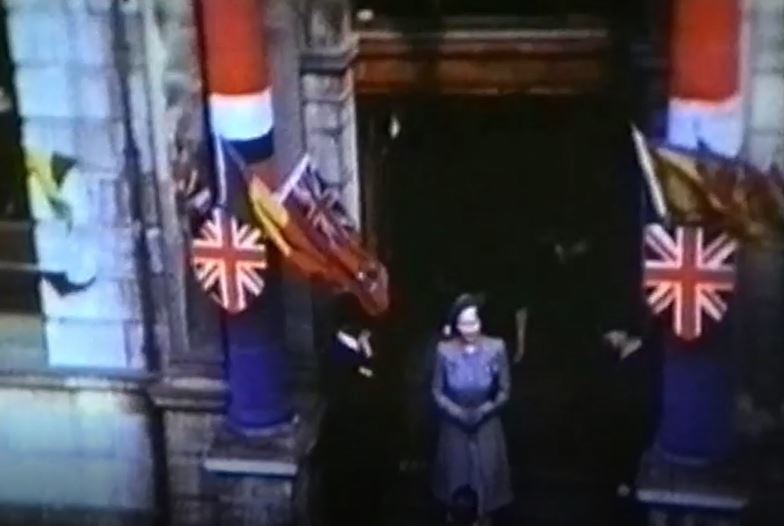 Colour cine footage of Princess Elizabeths visit to Enniskillen in 1946 filmed by William Blake.