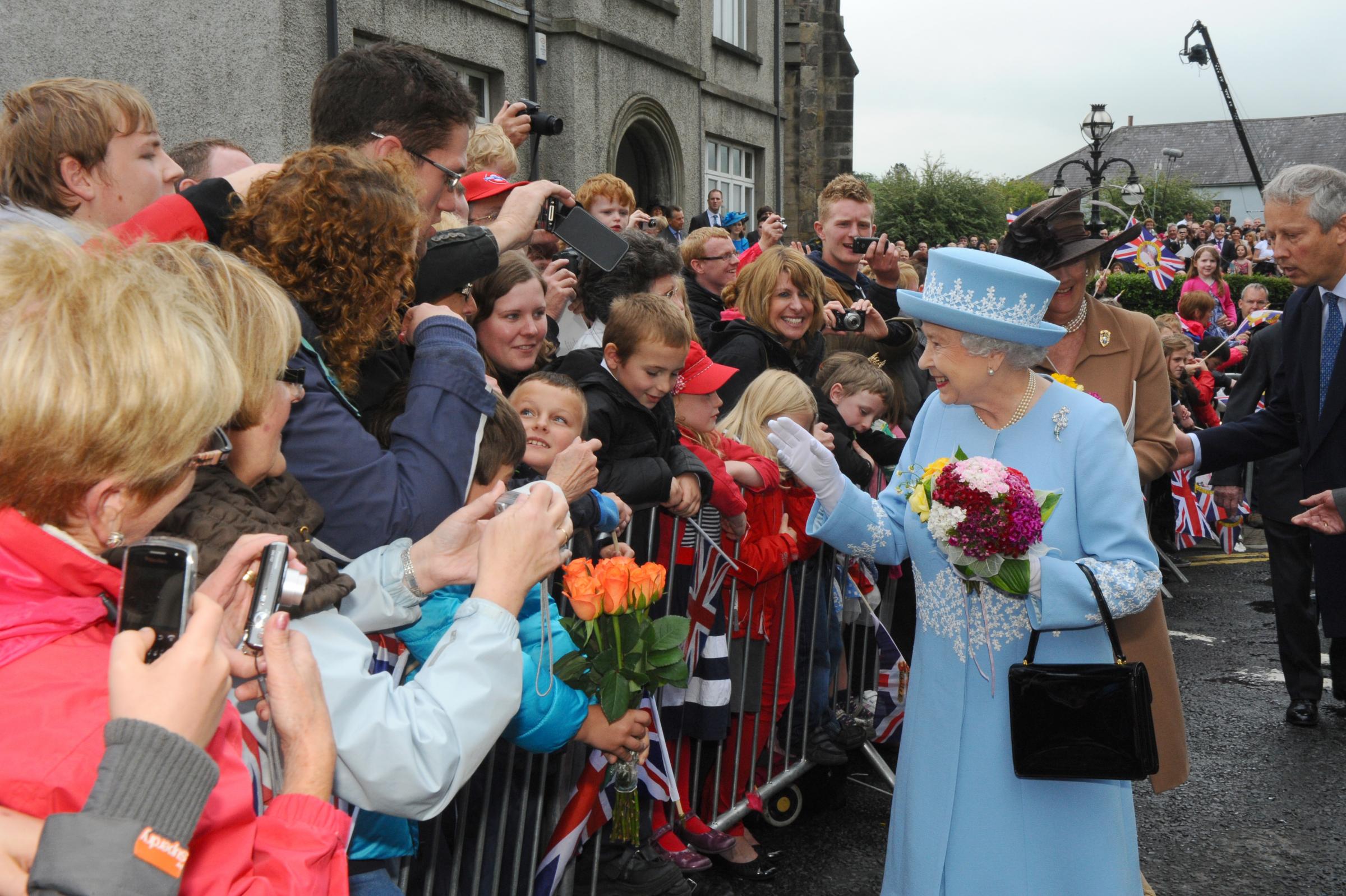 Queen Elizabeth on her visit to Enniskillen in 2012.