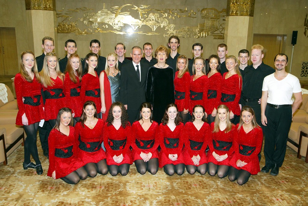 Pictured front row, extreme right Maria Orr (née Heuston) in Riverdance.