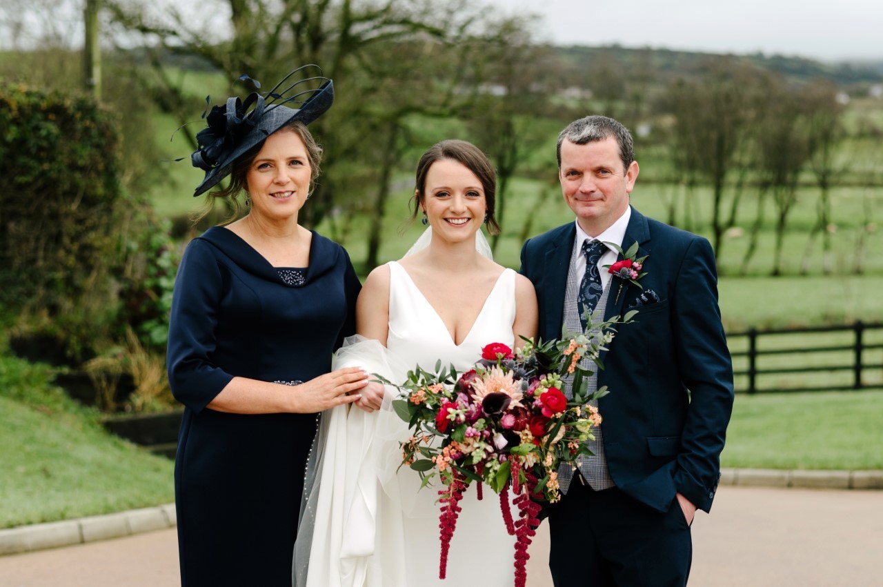 Shauna pictured with her parents Alice and John Gallagher.