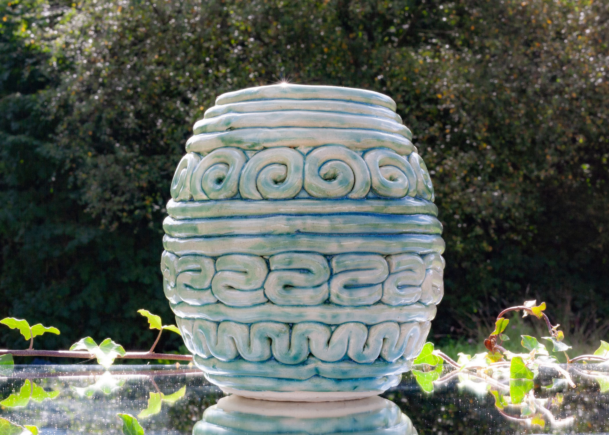 Coil built vase 13in x 10in