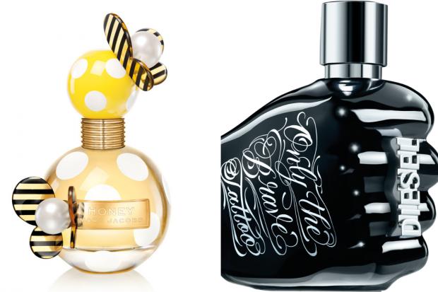 Impartial Reporter: (Left) Marc Jacobs Honey EDP and (right) Diesel Only the Brave Tattoo EDT (The Perfume Shop/Canva)