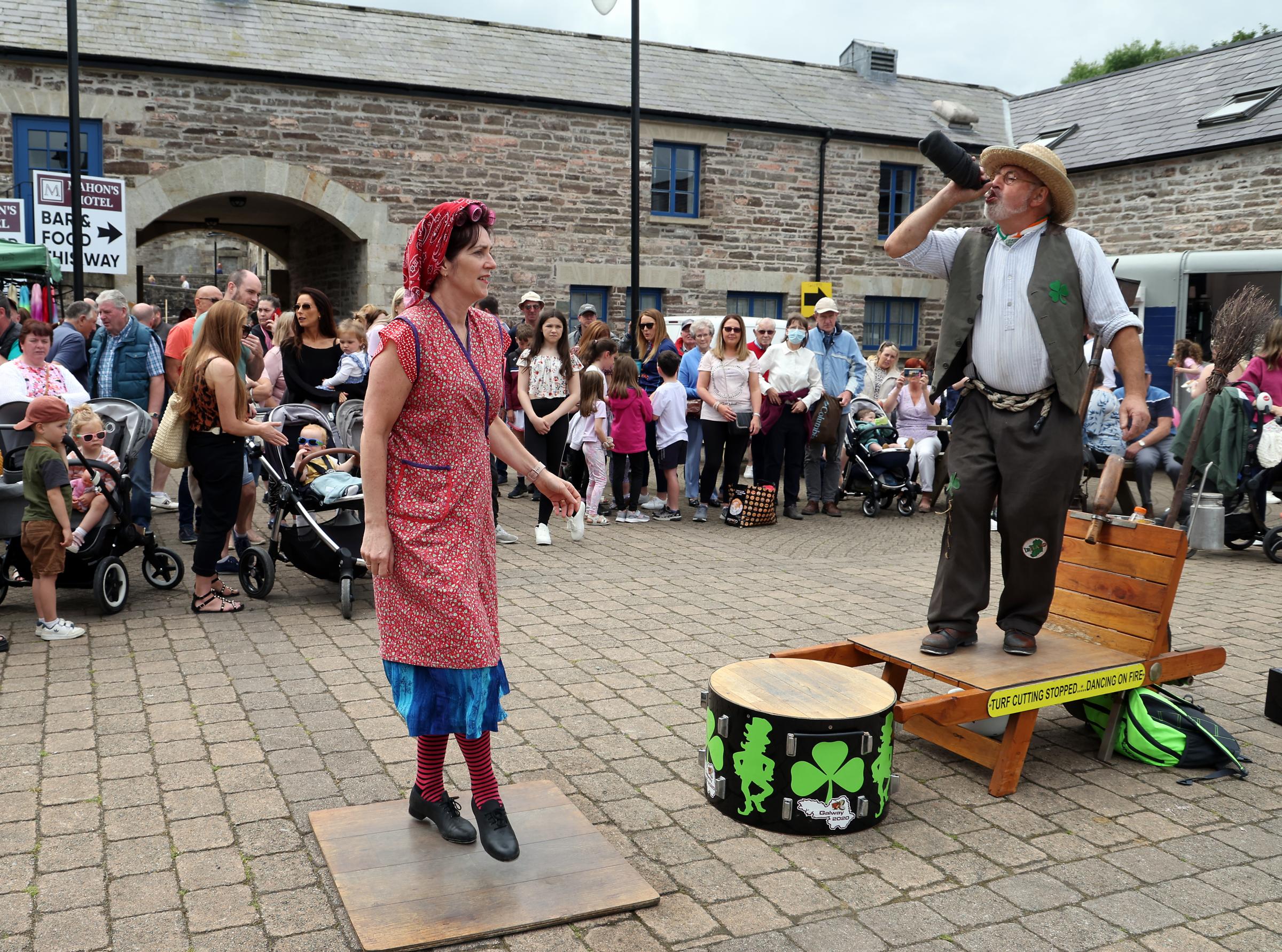 Entertaining the crowds during The Lady of The Lake Festival..