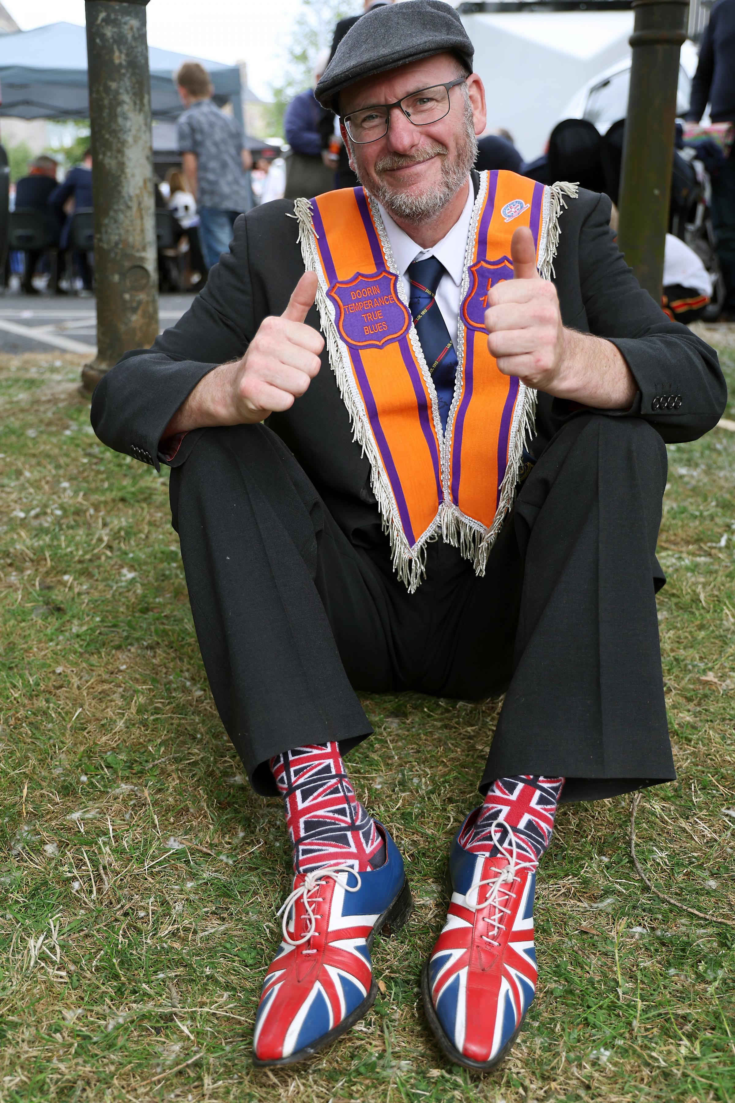 Bro. Alan Maxwell, LOL 1148, Doorin, Co.Donegal all dressed up for the Twelfth Celebrations in Enniskillen..