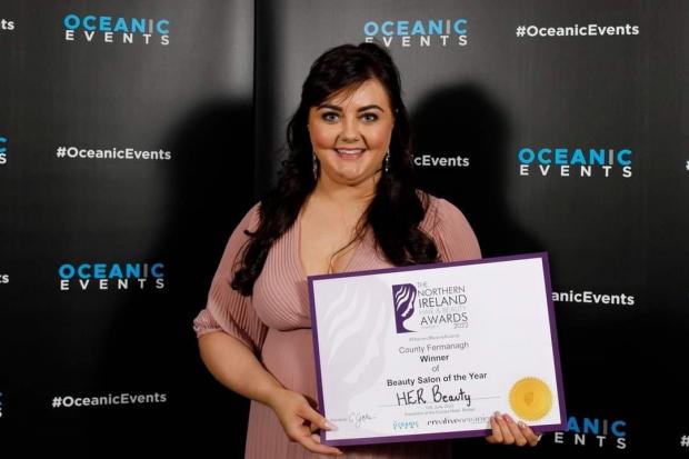 Helena Wilkins of HER Beauty won the County Fermanagh Beauty Salon of the Year at the Northern Ireland Hair and Beauty Awards.