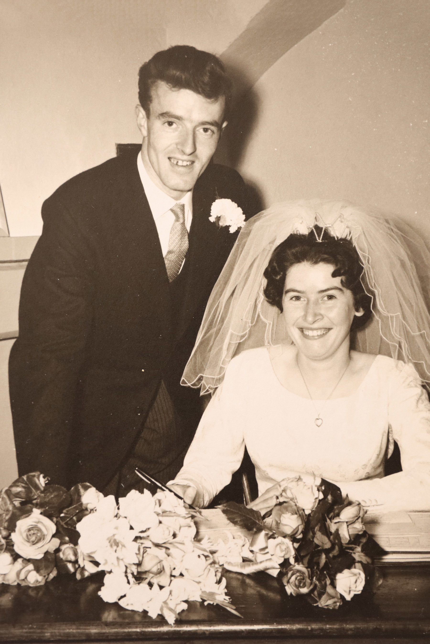 Doris and Ernie Campbell pictured on their wedding day on July, 24, 1962.
