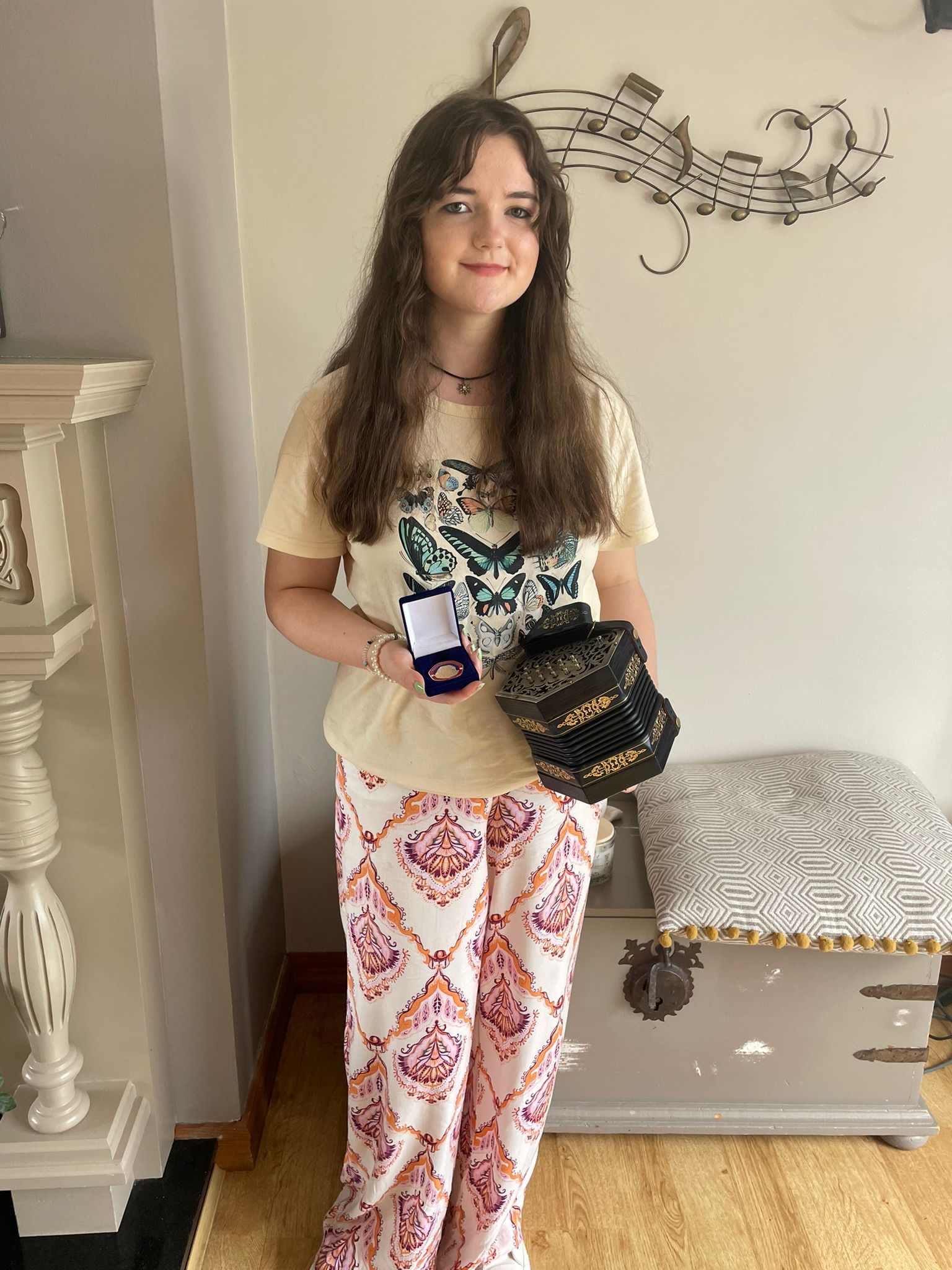 Ulster Champion Erin Whitley Irvinestown CCÉ 1st 15-18 Concertina and 1st 15-18 Melodeon at the Ulster Fleadh in Dromore held at the weekend. Erin goes forward to compete at the All Ireland Fleadh held in Mullingar in August.