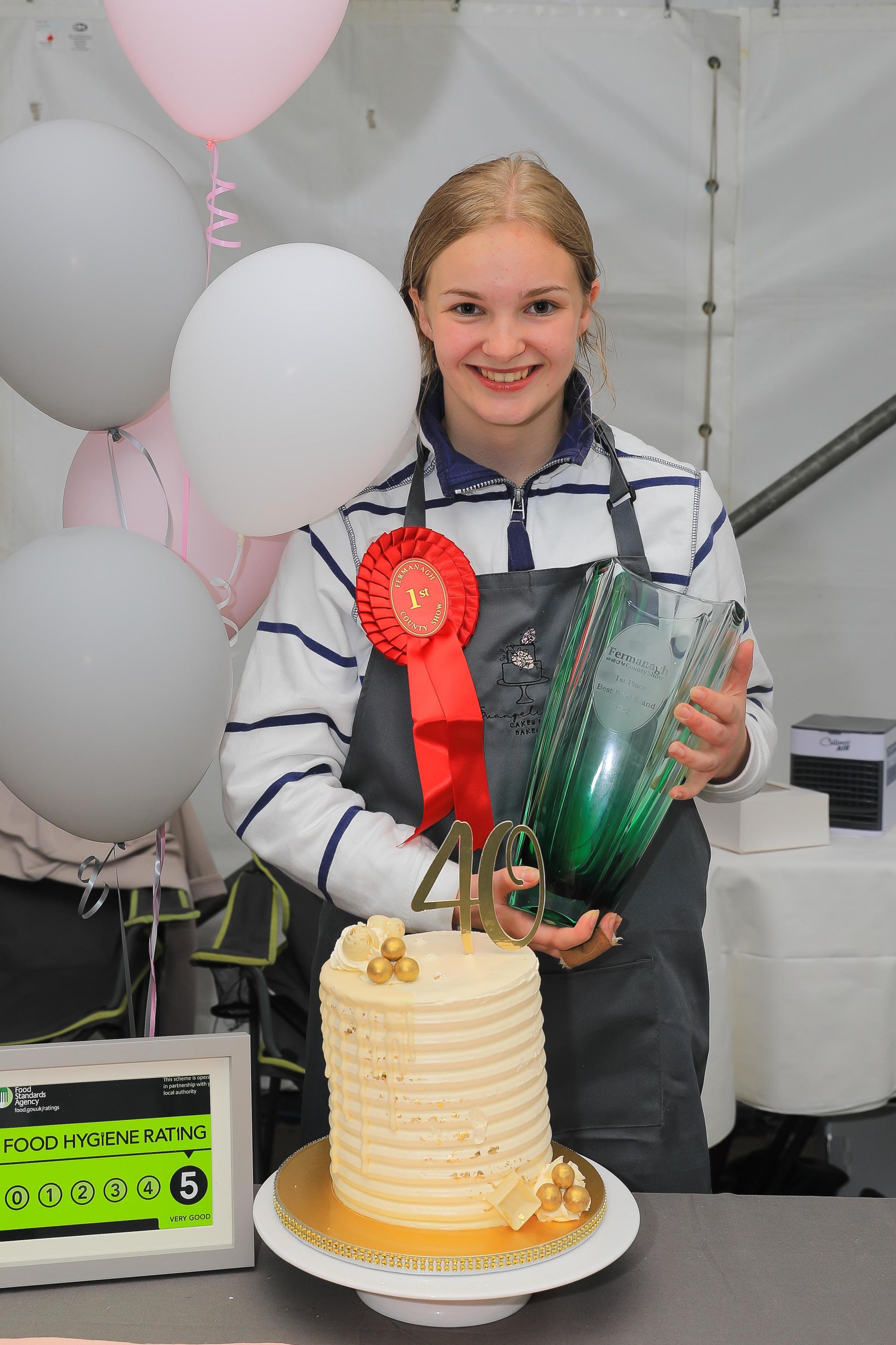 Evie Morrison of Evangelines Cakes and Bakes, Maguiresbridge won the Best Stand in the Food Hall.