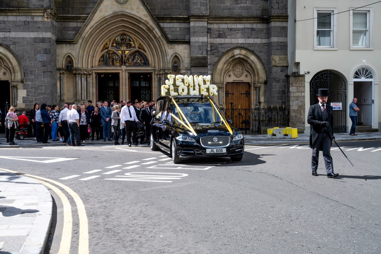 The funeral cortege of the late Jenny Kavanagh.