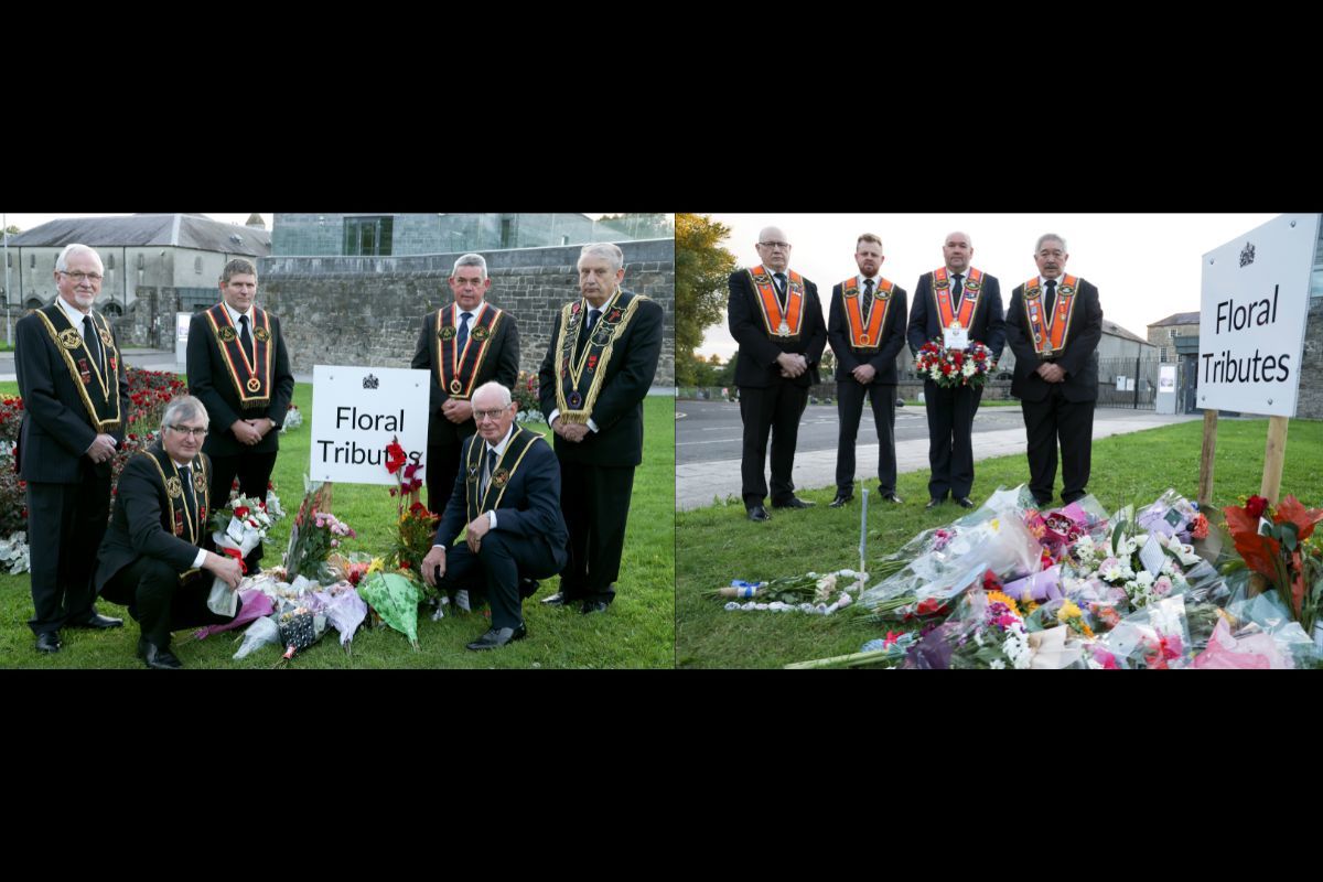 Fermanagh Loyal Orders lay floral tributes to Elizabeth II
