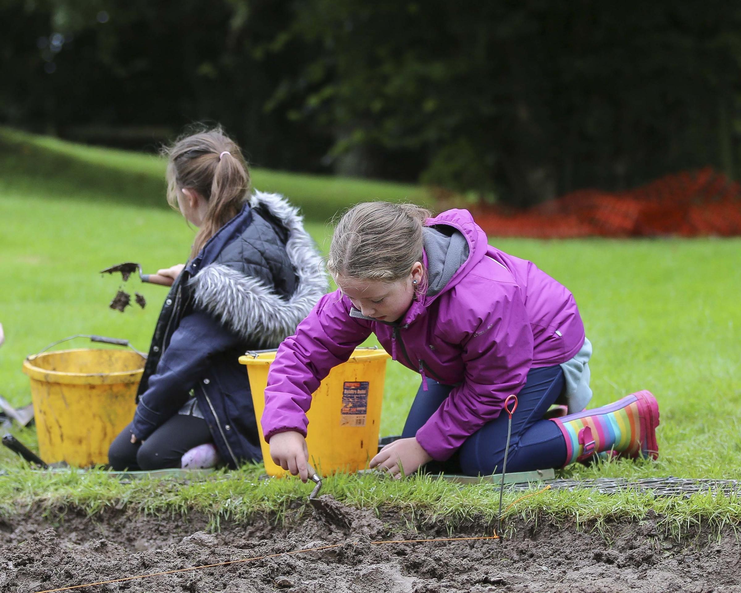 Cara Johnston gets stuck into the dig at Lisnaskea with her trowel