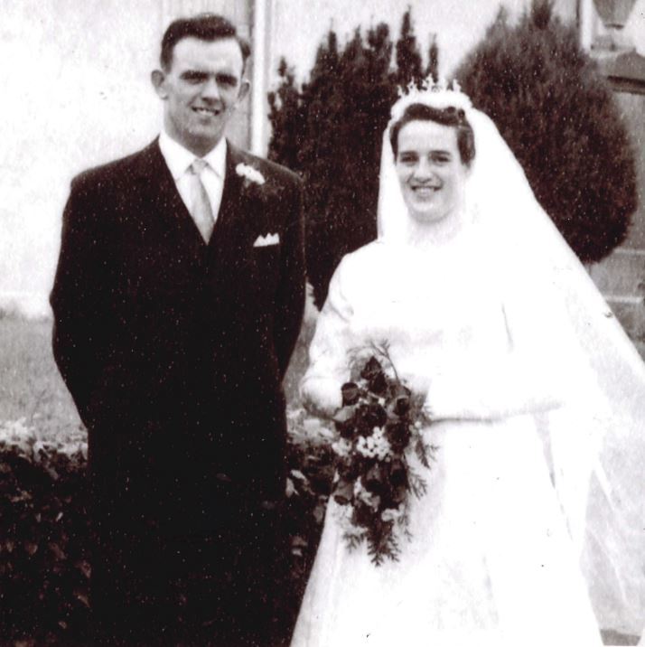 Agnes and Kenneth McFarland on their wedding day.