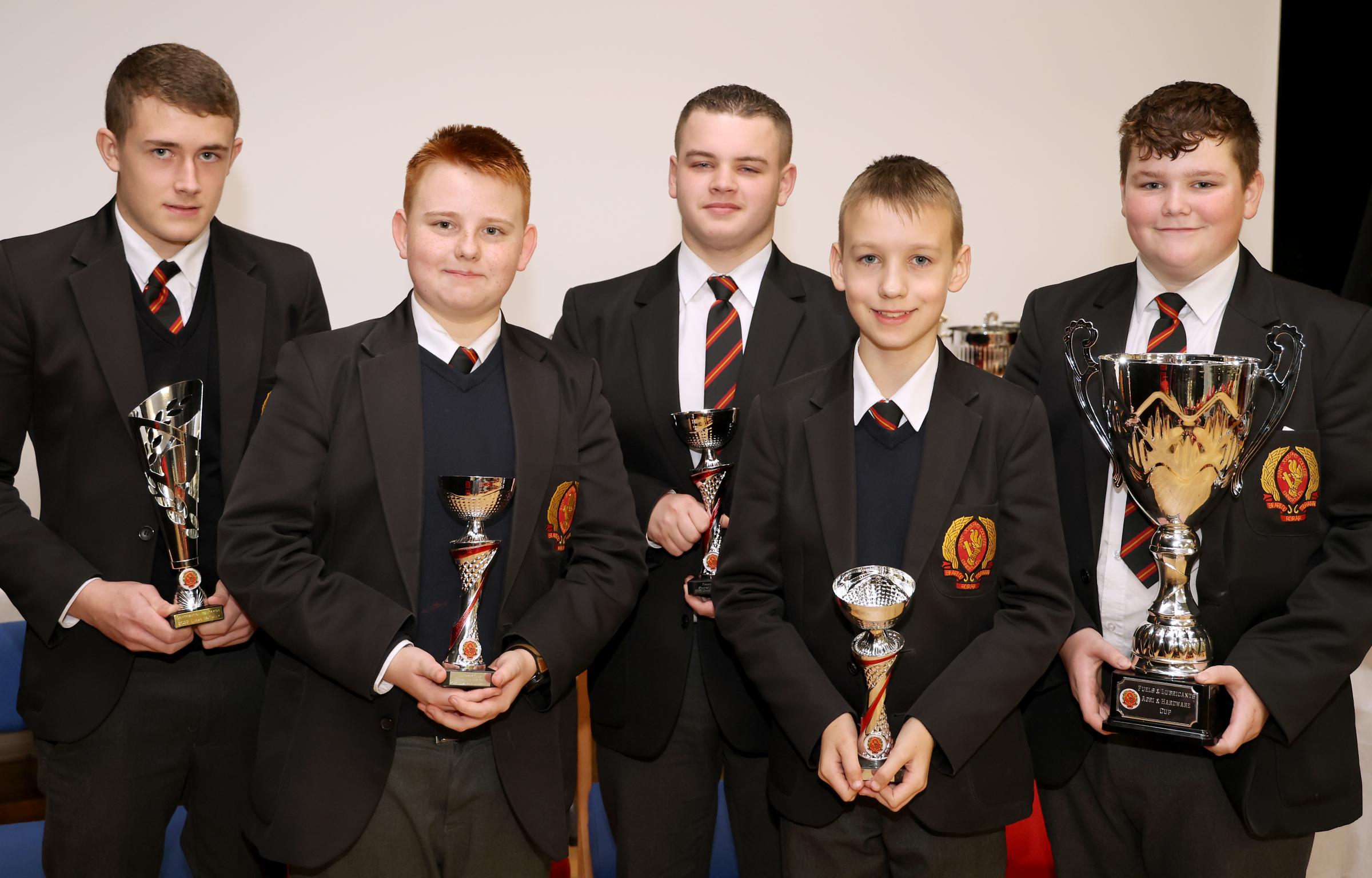 Special Award Winners at St.Josephs College, from left, Lukas McNally, Elamantas Andruskevicius, Christopher Maguire, Danielis Andruskevicius and Sean Sheerin.