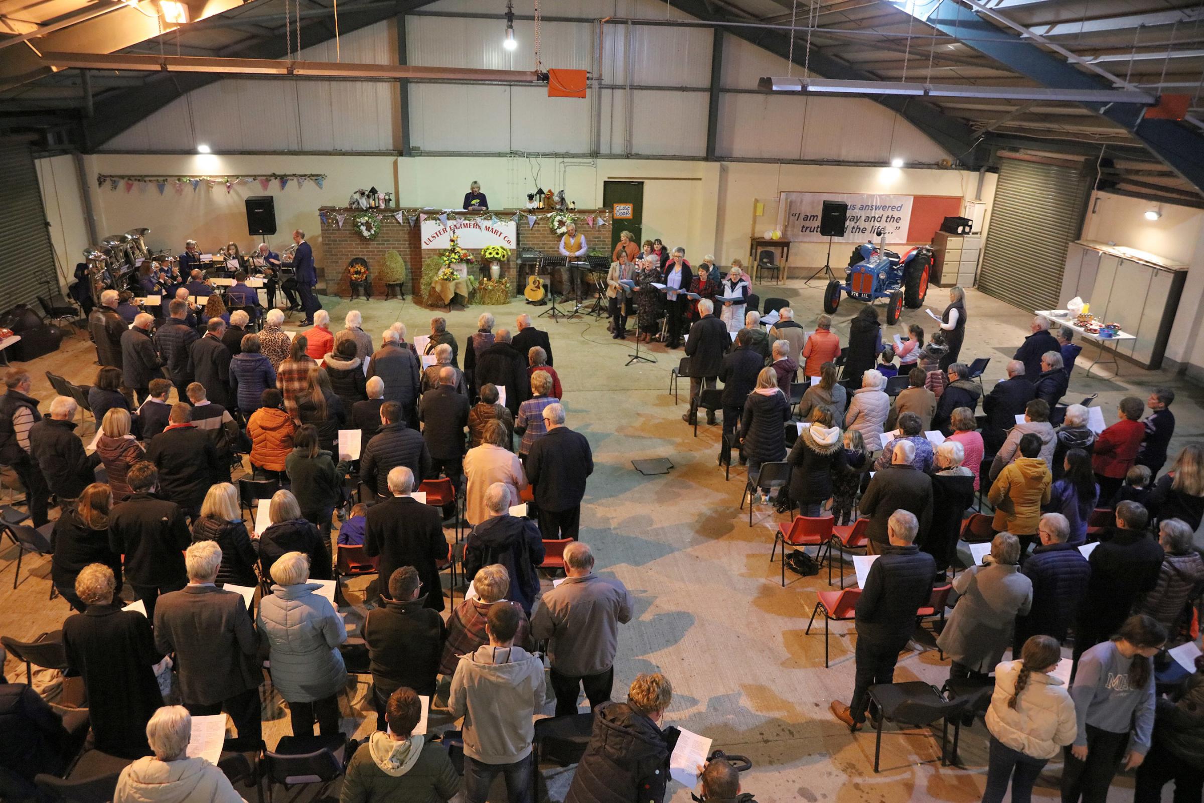 There was a large turnout for the All Creatures Great And Small service at the Ulster Farmers Mart in Enniskillen.